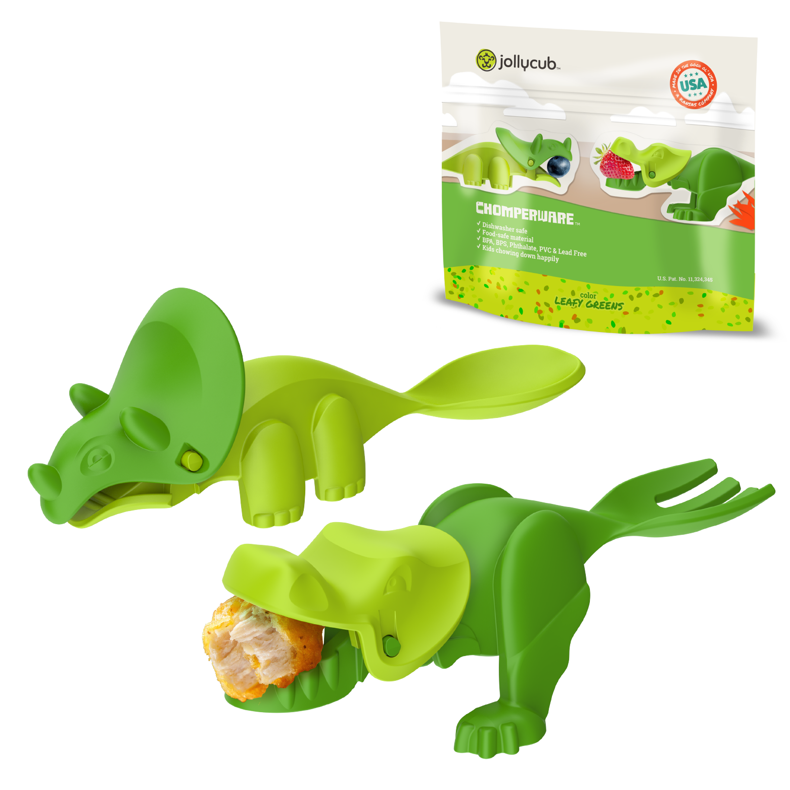 Chomperware™ Dino Combo Set  - Color : Leafy Greens