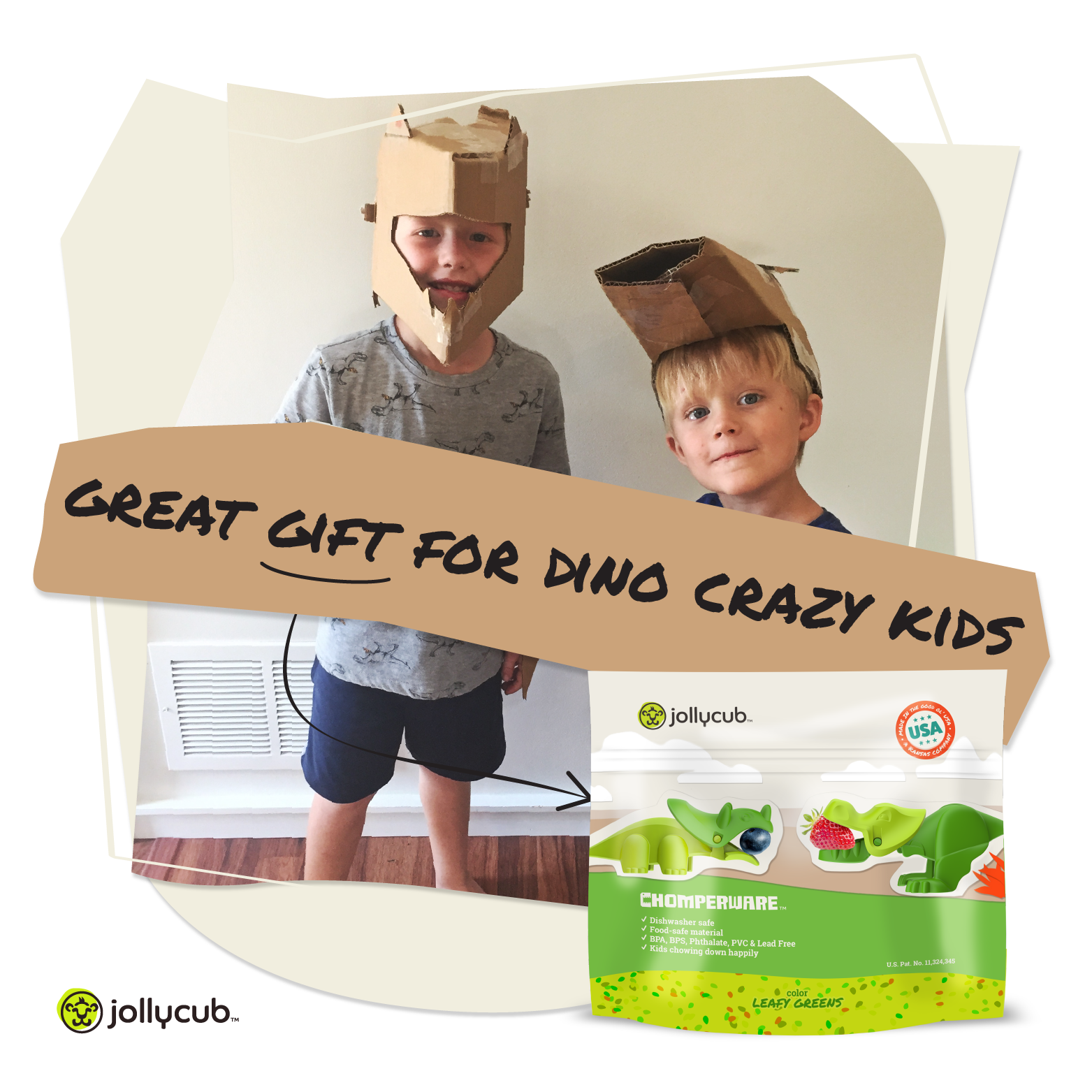 Chomperware™ Dino Combo Set  - Color : Leafy Greens