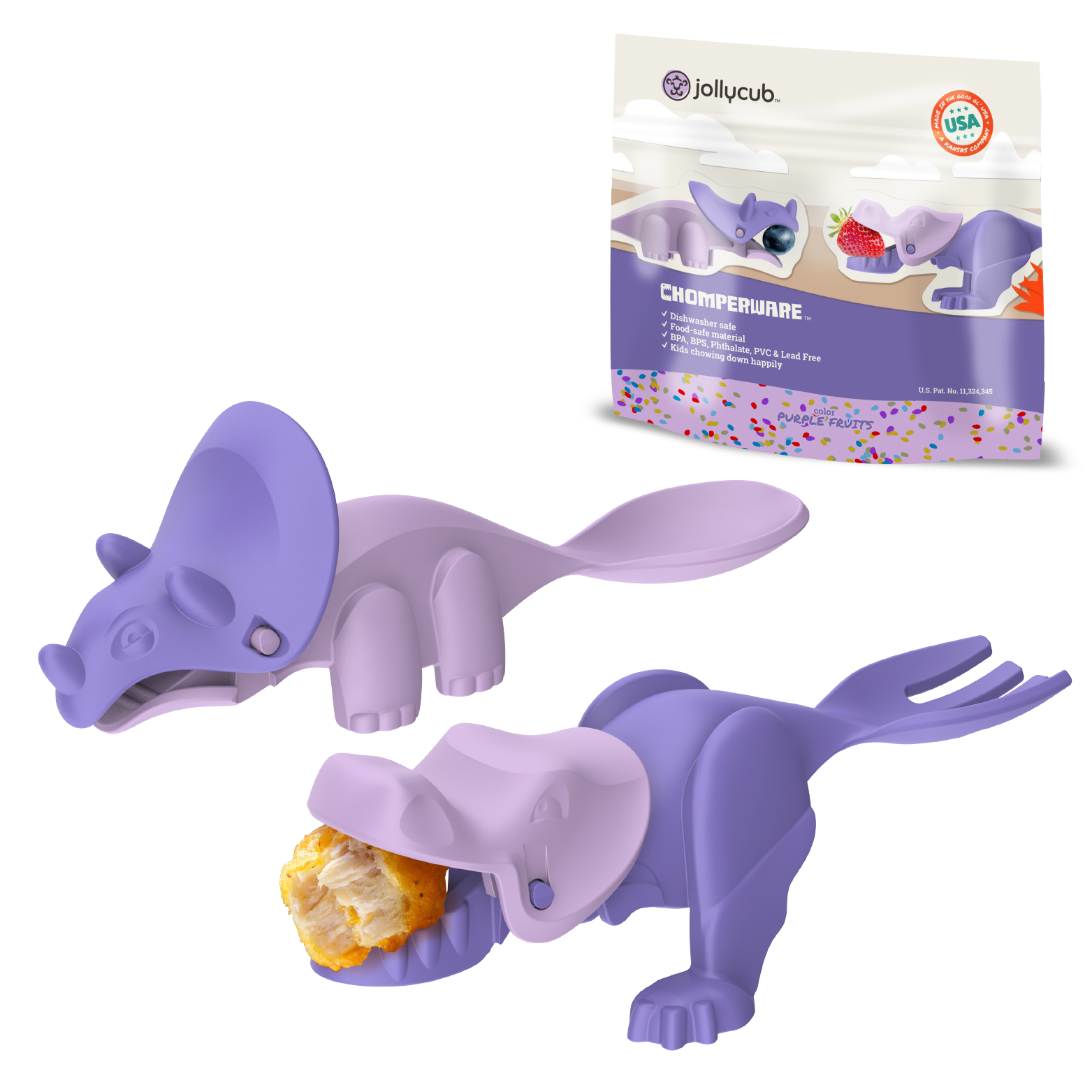 Chomperware™ Dino Combo Set - Color : Purple Fruits