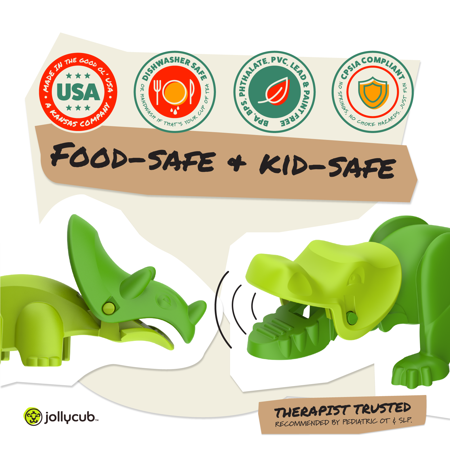 Chomperware™ Dino Combo Set  - Color : Leafy Greens